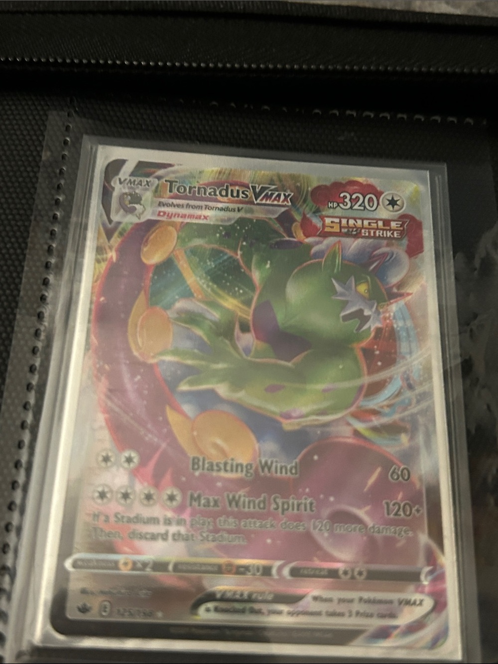 Pokemon Tornadus VMAX Holo Green and Purple Phone Case Insert